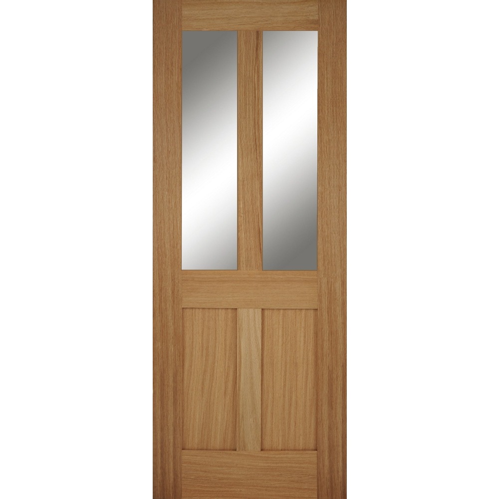 Internal Oak Bristol 2 Light 2 Panel Door